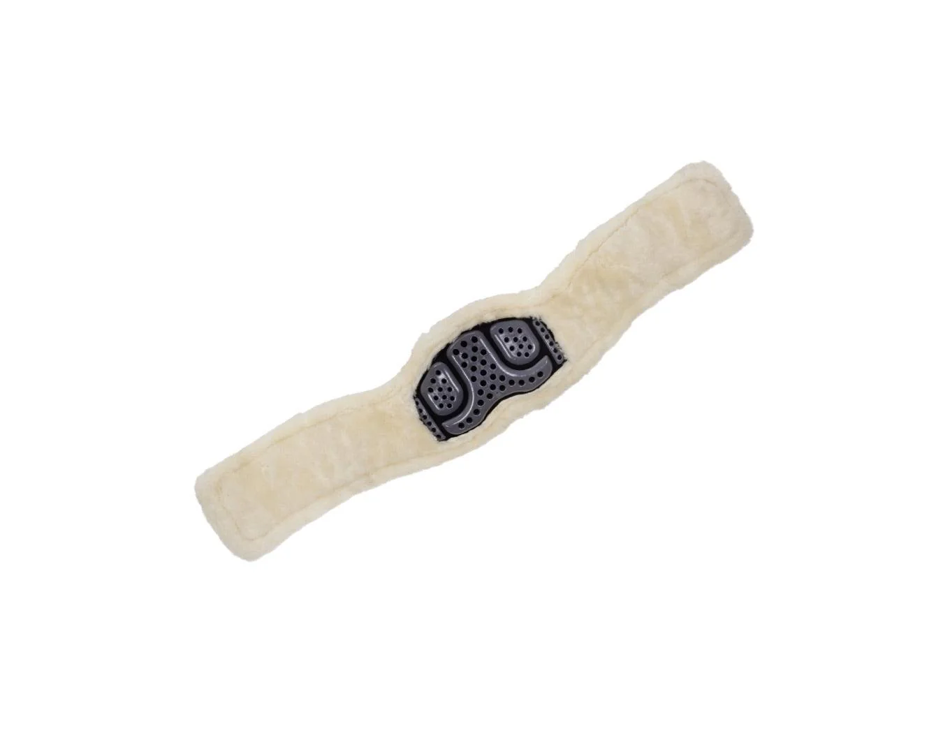 Acavallo Gel & PVC Short Dressage Girth With Eco-Wool Lining- Black - Image 3