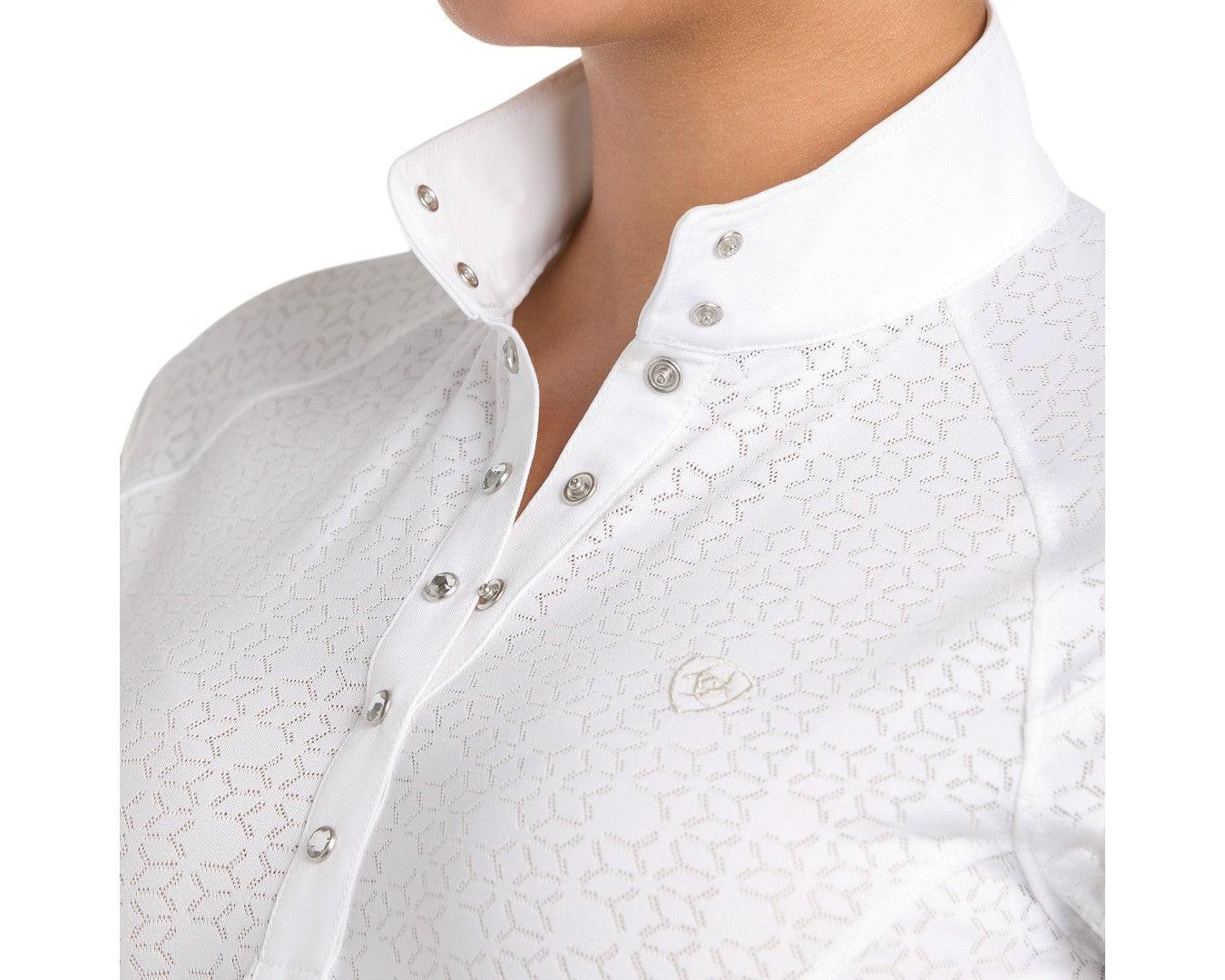 Ariat Ladies' Showstopper Show Shirt - White - Image 3