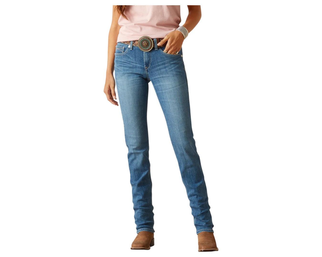 Ariat Womens Perfect Rise Clover Straight Leg Jeans