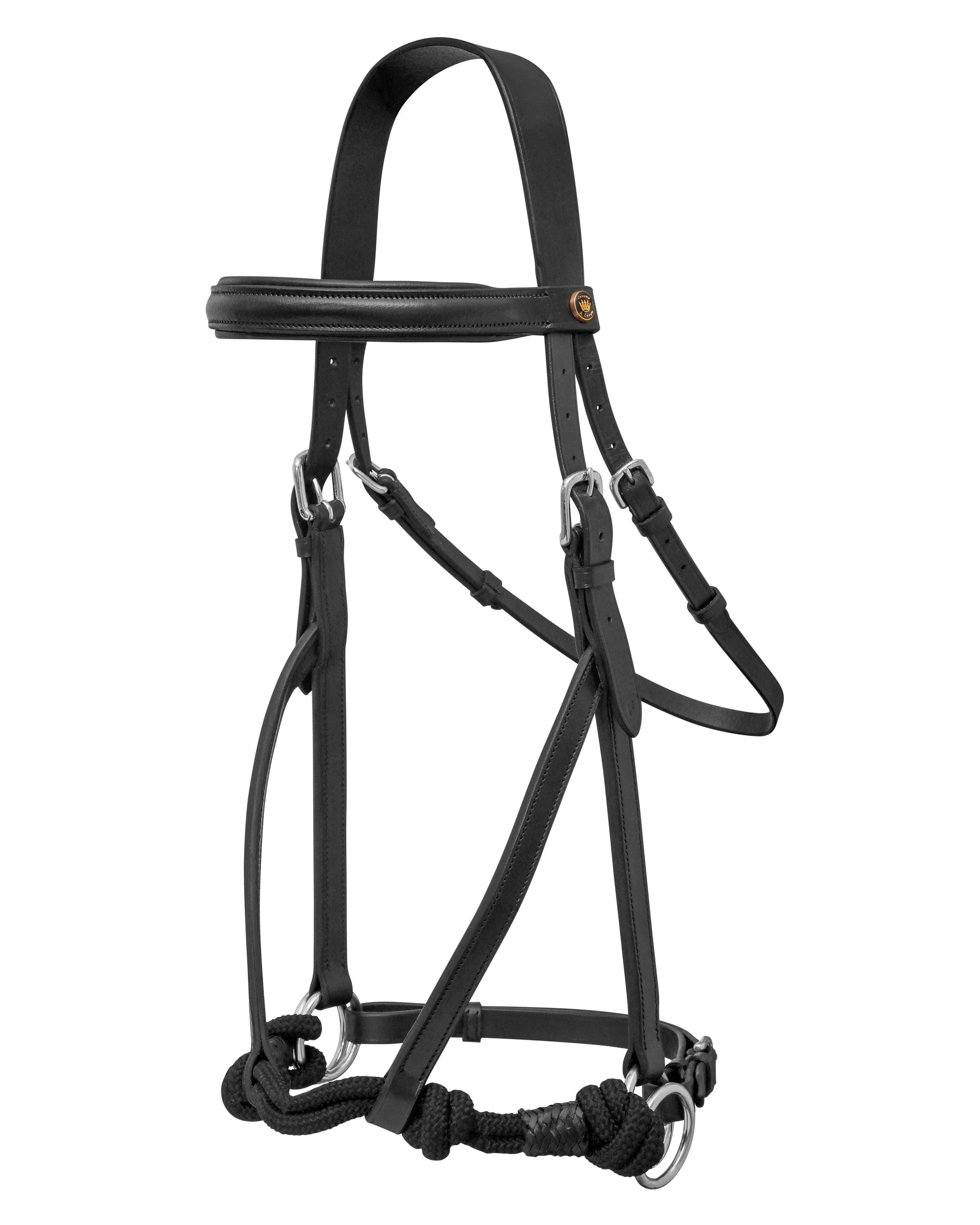 Jeremy & Lord Bitless Bridle with Knotted Noseband