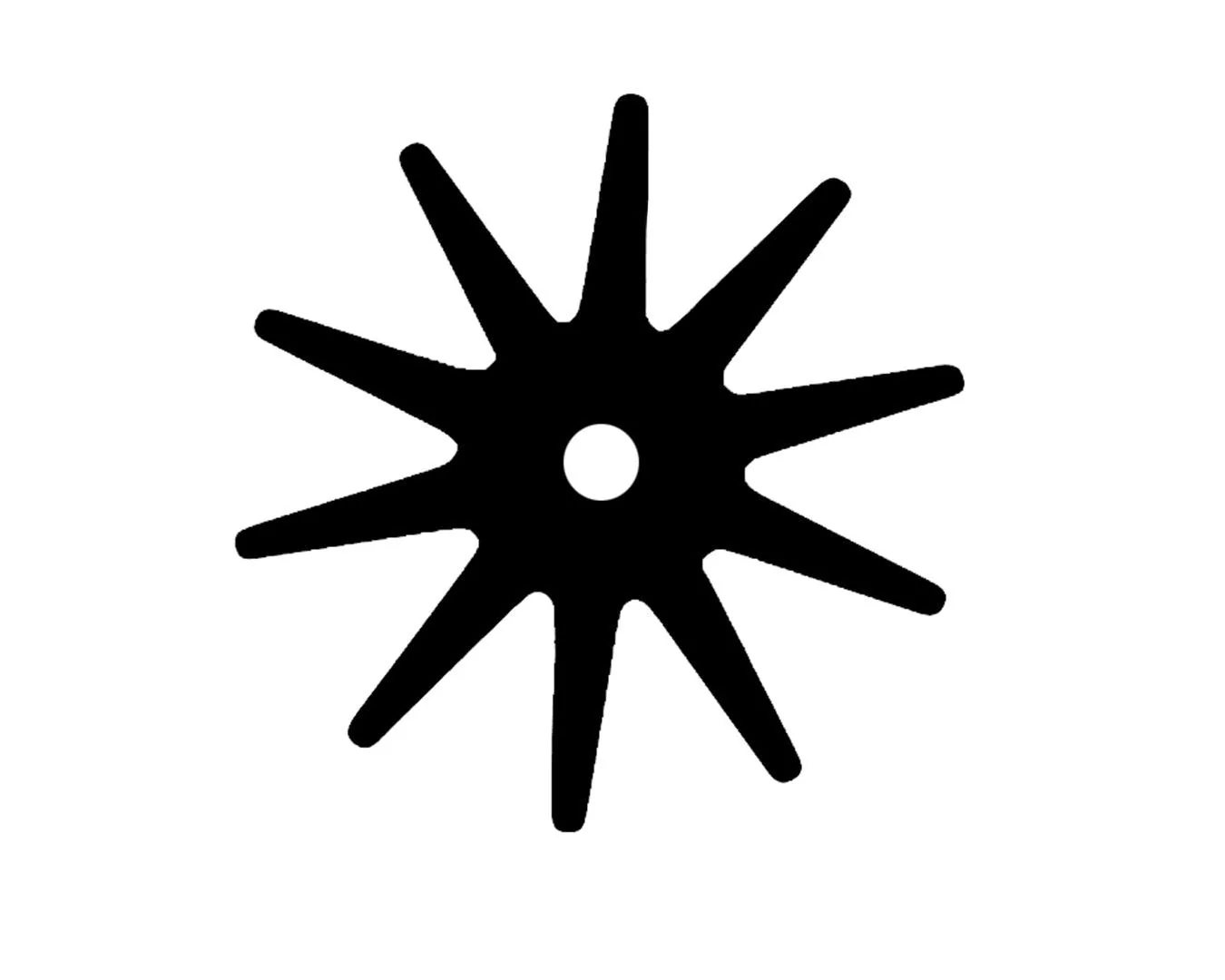Black Steel Spur Rowels | 10 Point Star