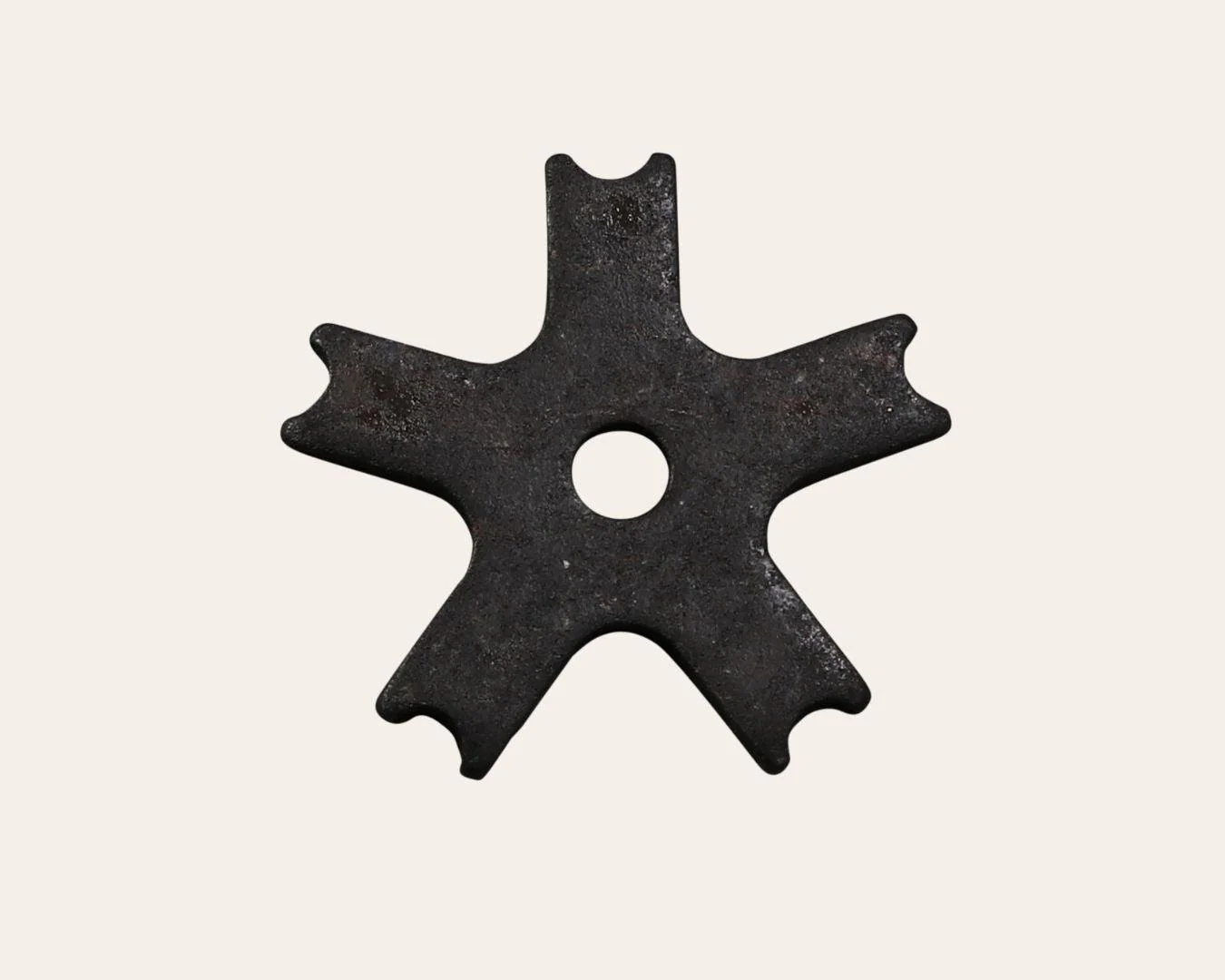 Black Steel Spur Rowels | 5 Point Scooped
