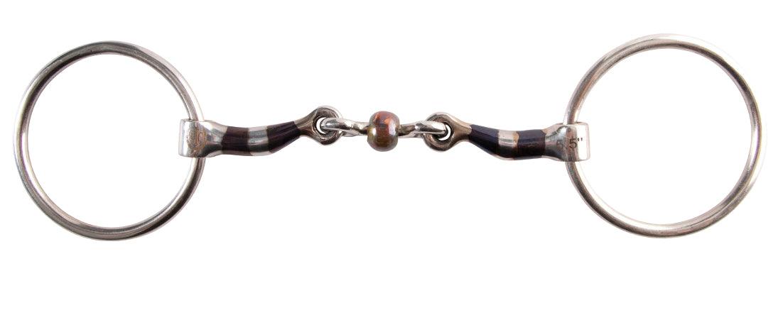 Blue Sweet Iron Loose Ring Bit with Copper Roller & Link