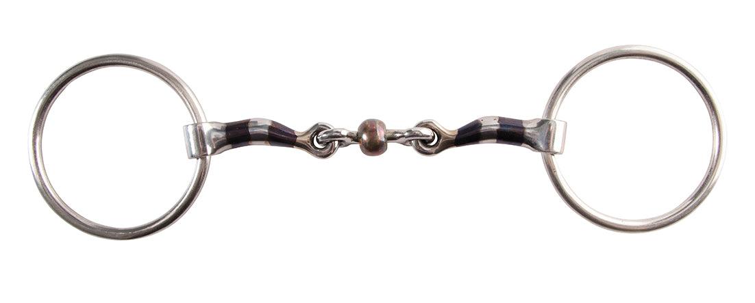 Blue Sweet Iron Loose Ring Bit with Copper Roller & Link - Image 3