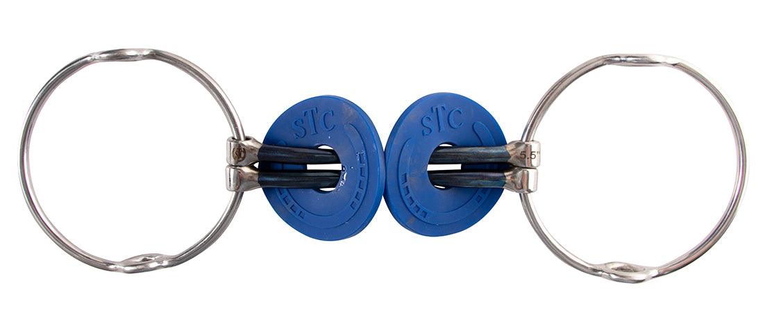 Blue Sweet Iron Polo Double Mouth Gag Bit W/Guards - Image 2