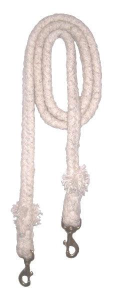Braided Cotton Roping Rein w/Snap