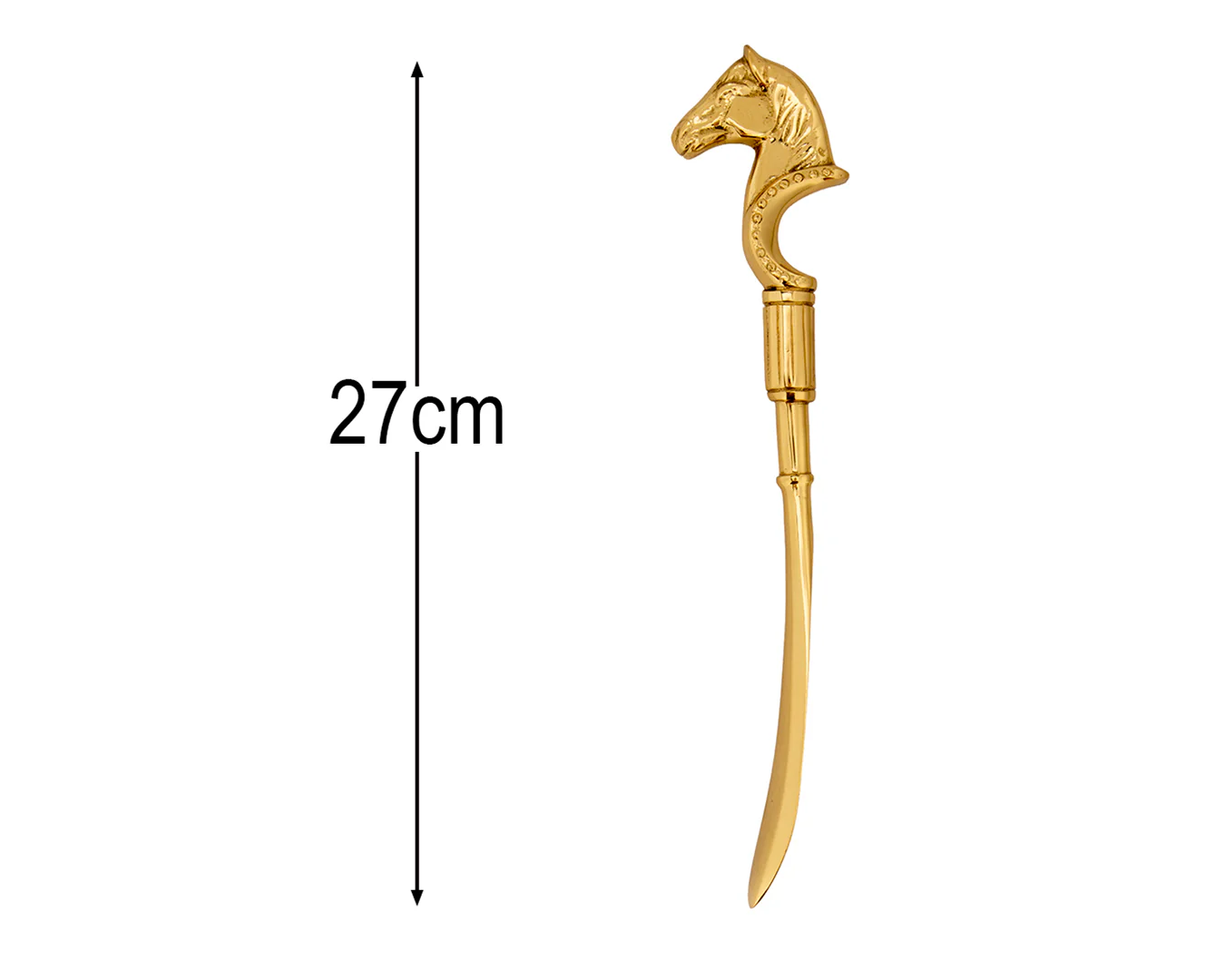 STC Brass Horse Head Shoe Horn - Image 3