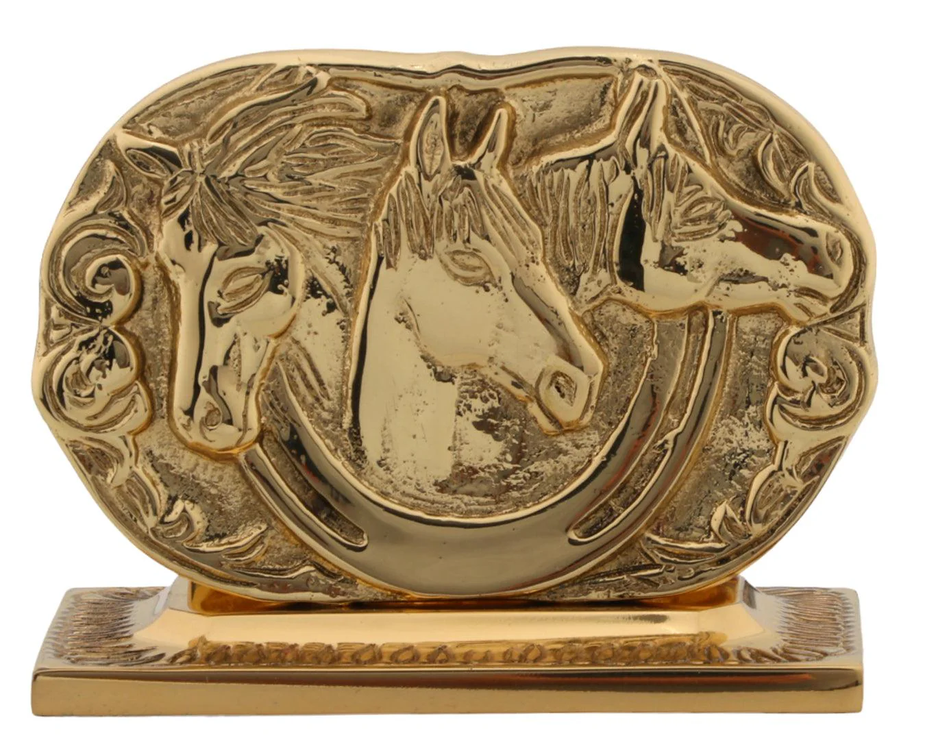 Brass Horses Napkin Holder