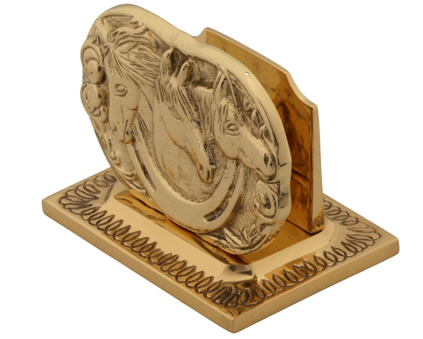 Brass Horses Napkin Holder - Image 2