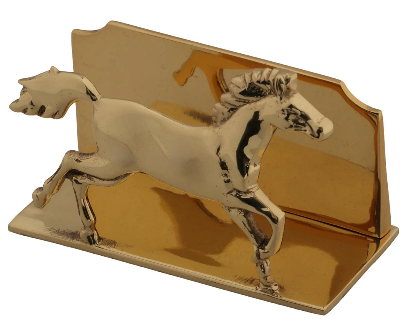 Brass Running Horse Napkin Holder - Image 2