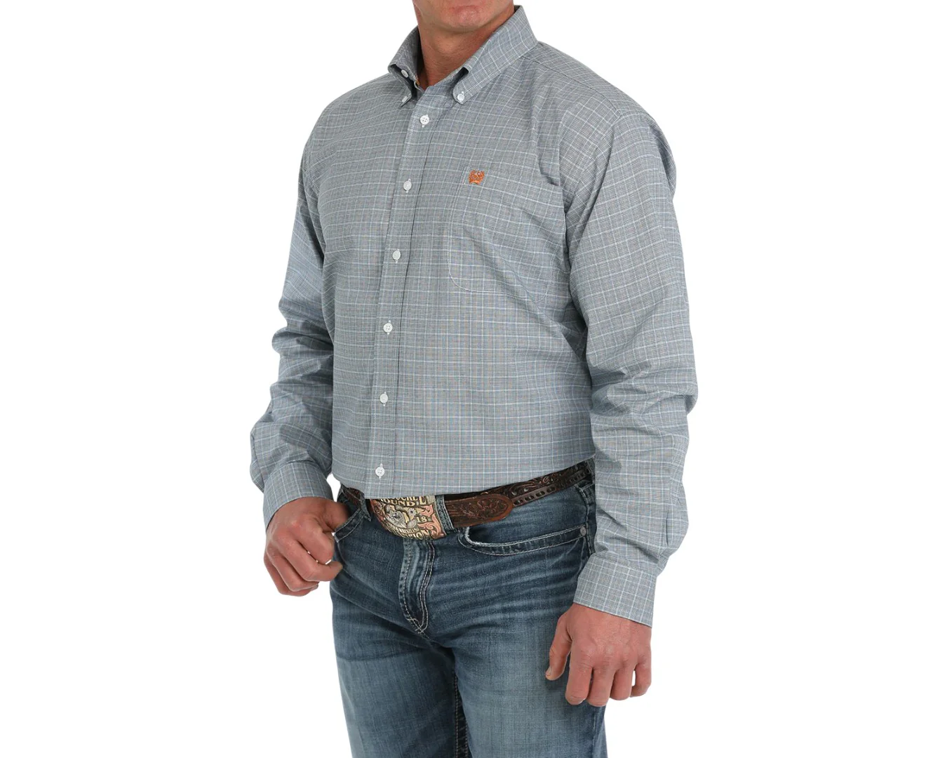 Cinch Mens Button Up Long Sleeve Shirt - Image 10