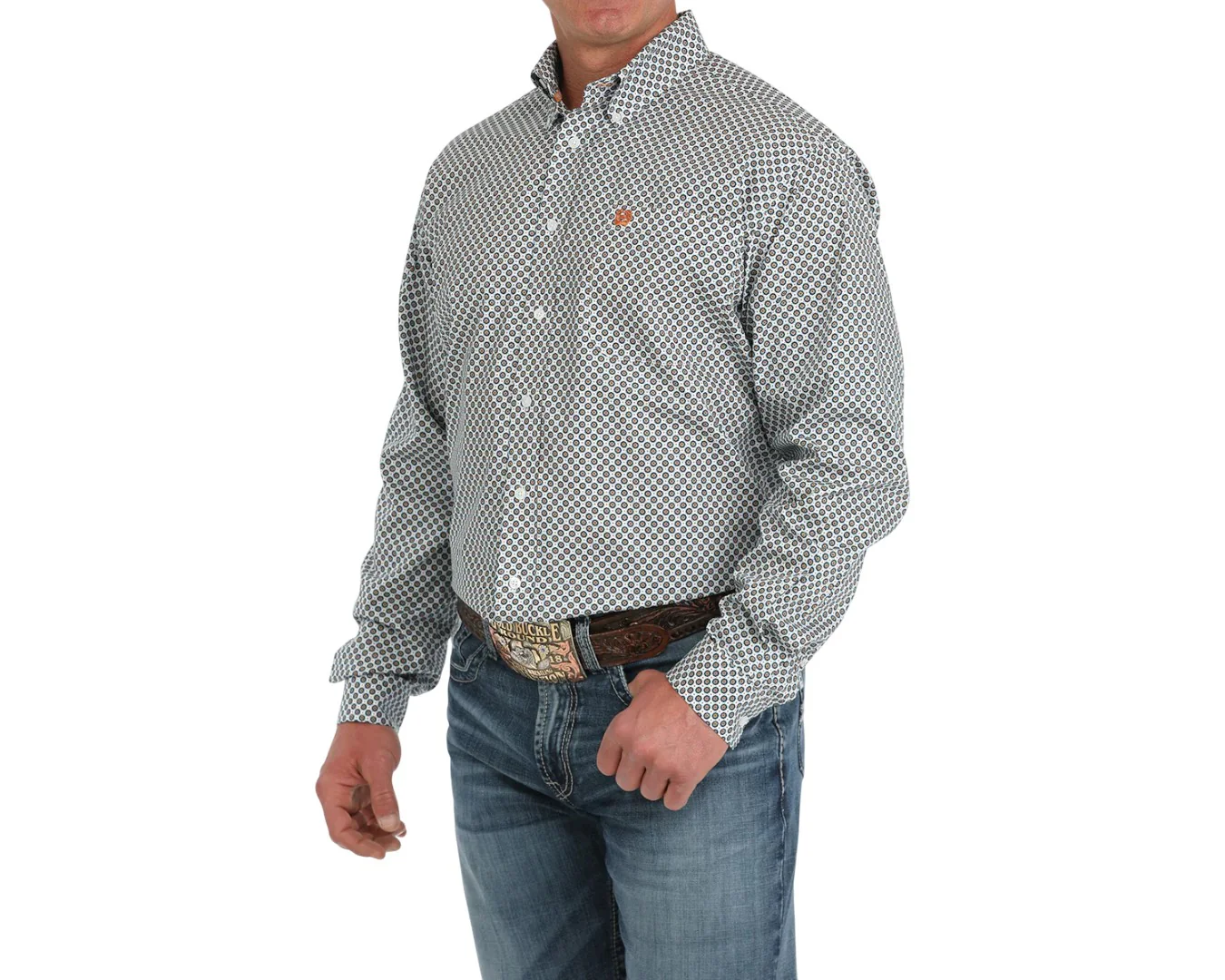 Cinch Mens Button Up Long Sleeve Shirt - Image 7
