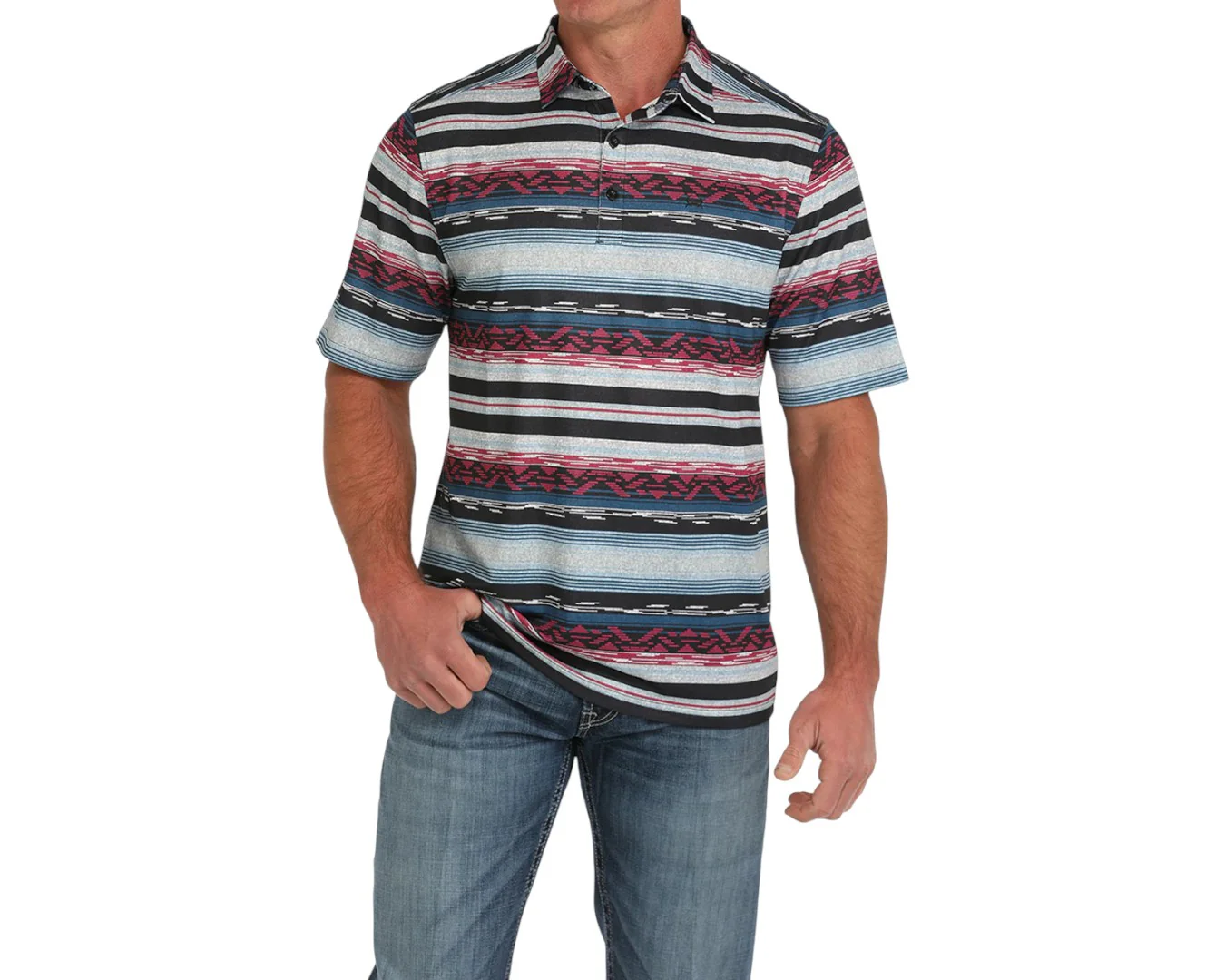 Cinch Mens Printed Short Sleeve Shirt