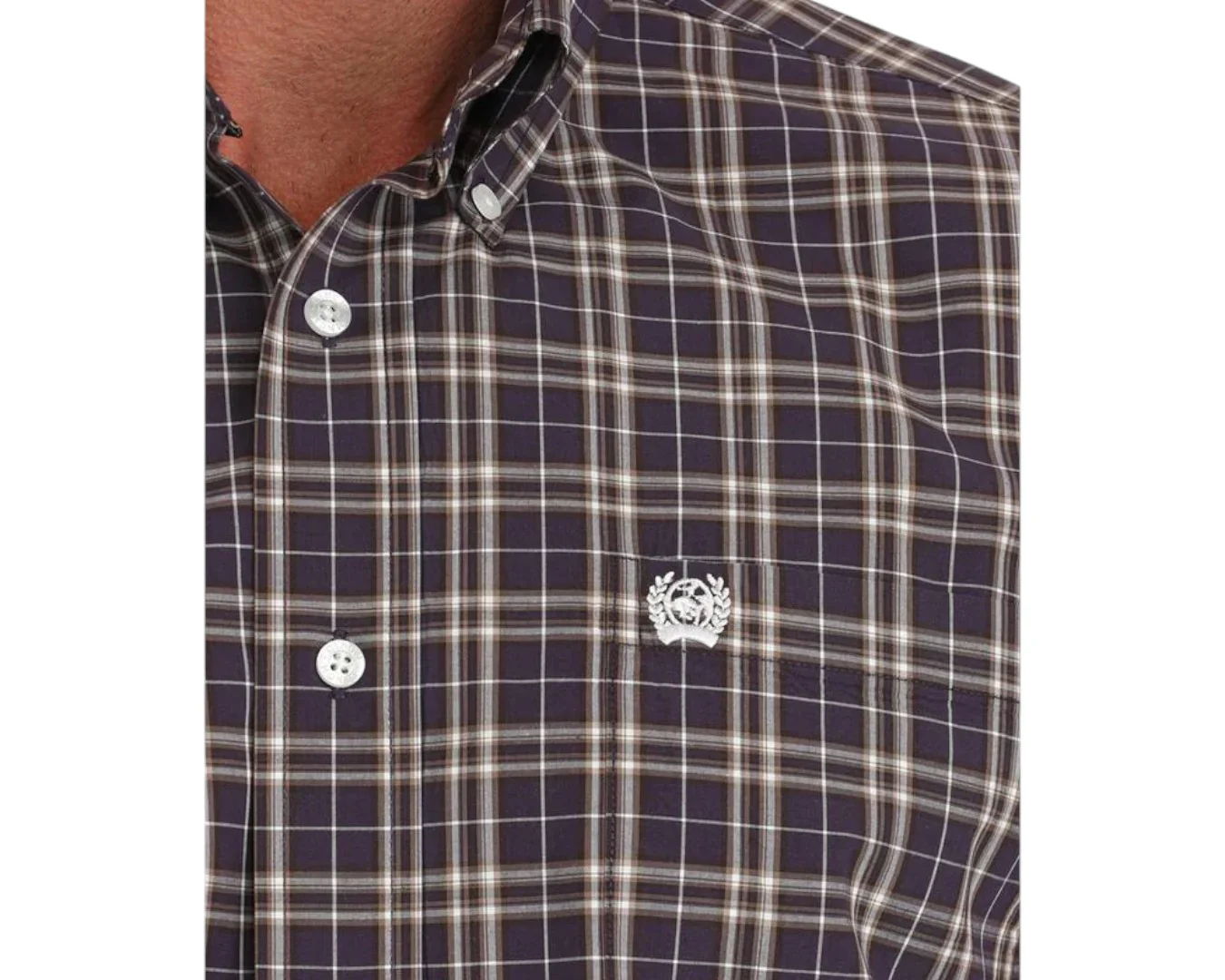 Cinch Men's Purple Plaid Classic Shirt - Image 3