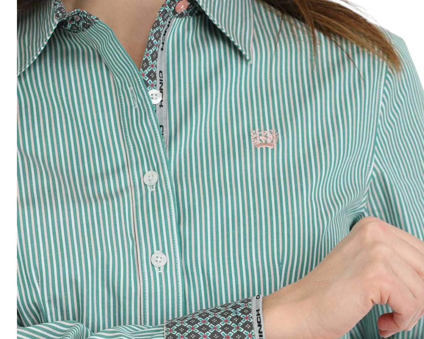 Cinch Women's Stripe Button Western Shirt - Image 3
