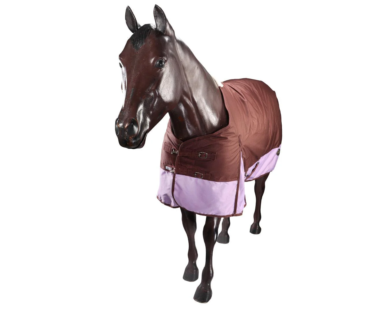 Conrad 1200D Horse Rug - Chocolate & Lilac - Image 10