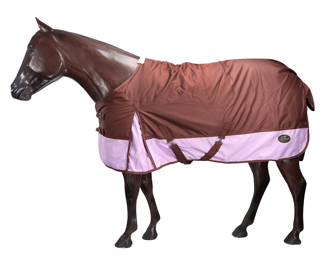 Conrad 1200D Horse Rug - Chocolate & Lilac - Image 6