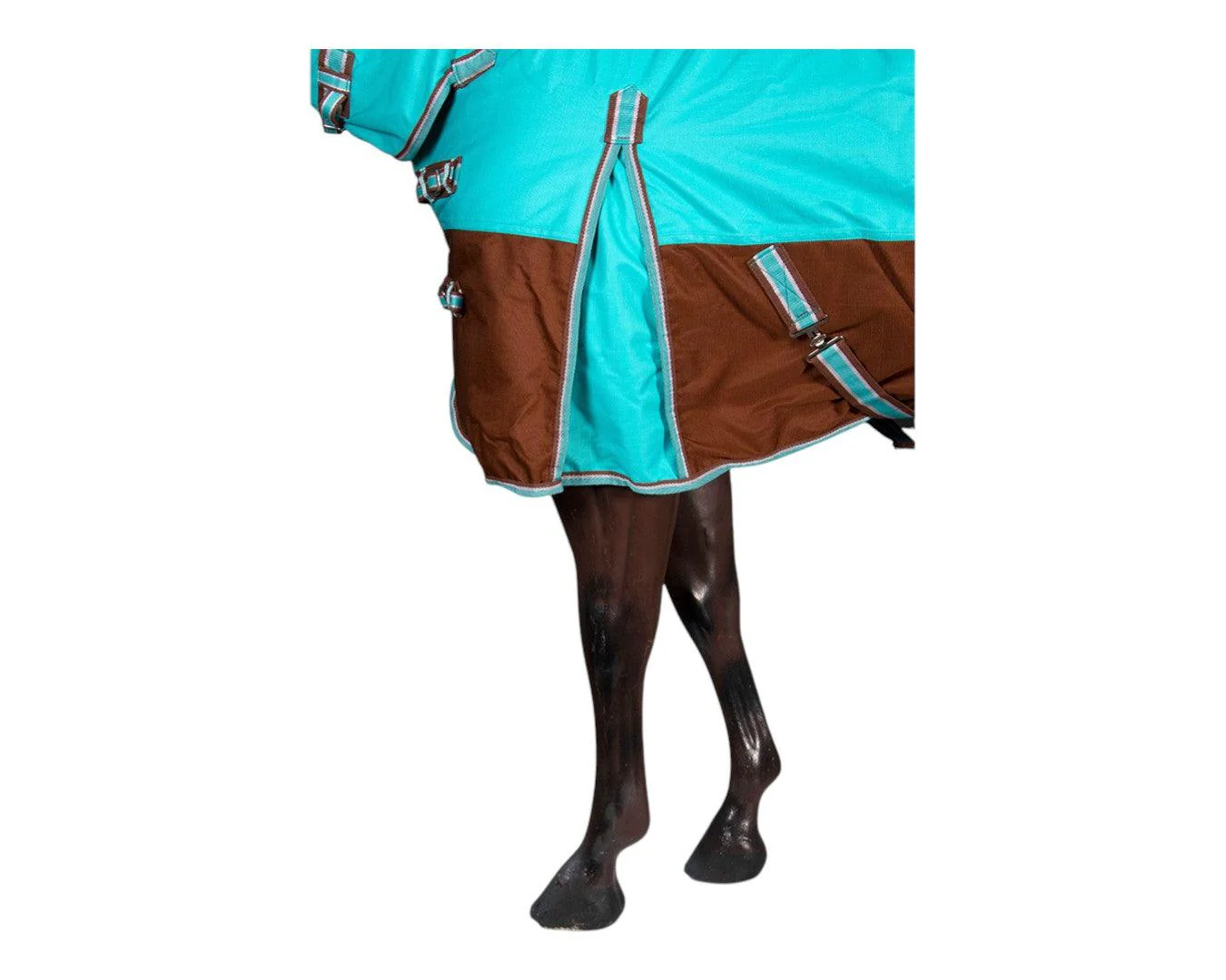 Conrad 1200D Horse Rug Combo - Turquoise & Chocolate - Image 2
