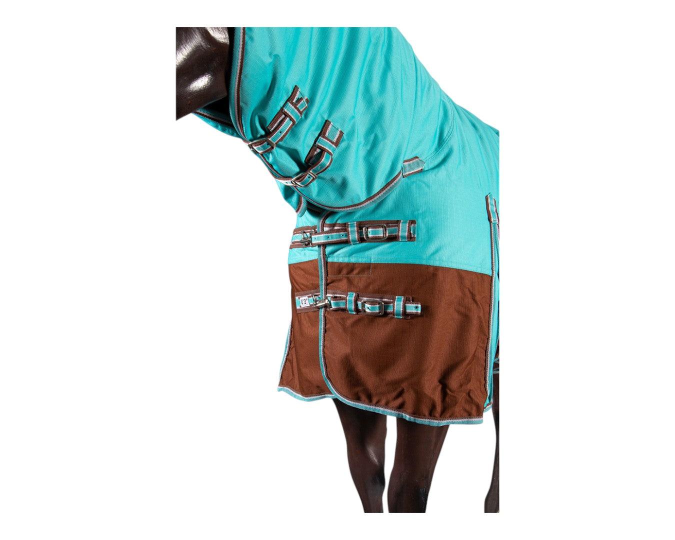 Conrad 1200D Horse Rug Combo - Turquoise & Chocolate - Image 4