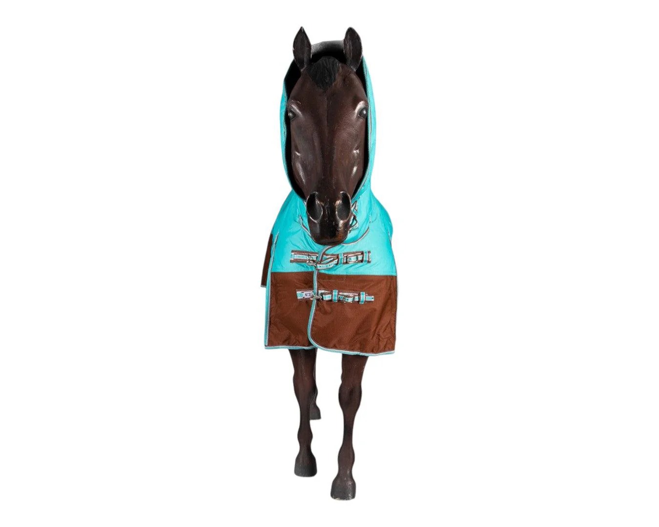 Conrad 1200D Horse Rug Combo - Turquoise & Chocolate - Image 5