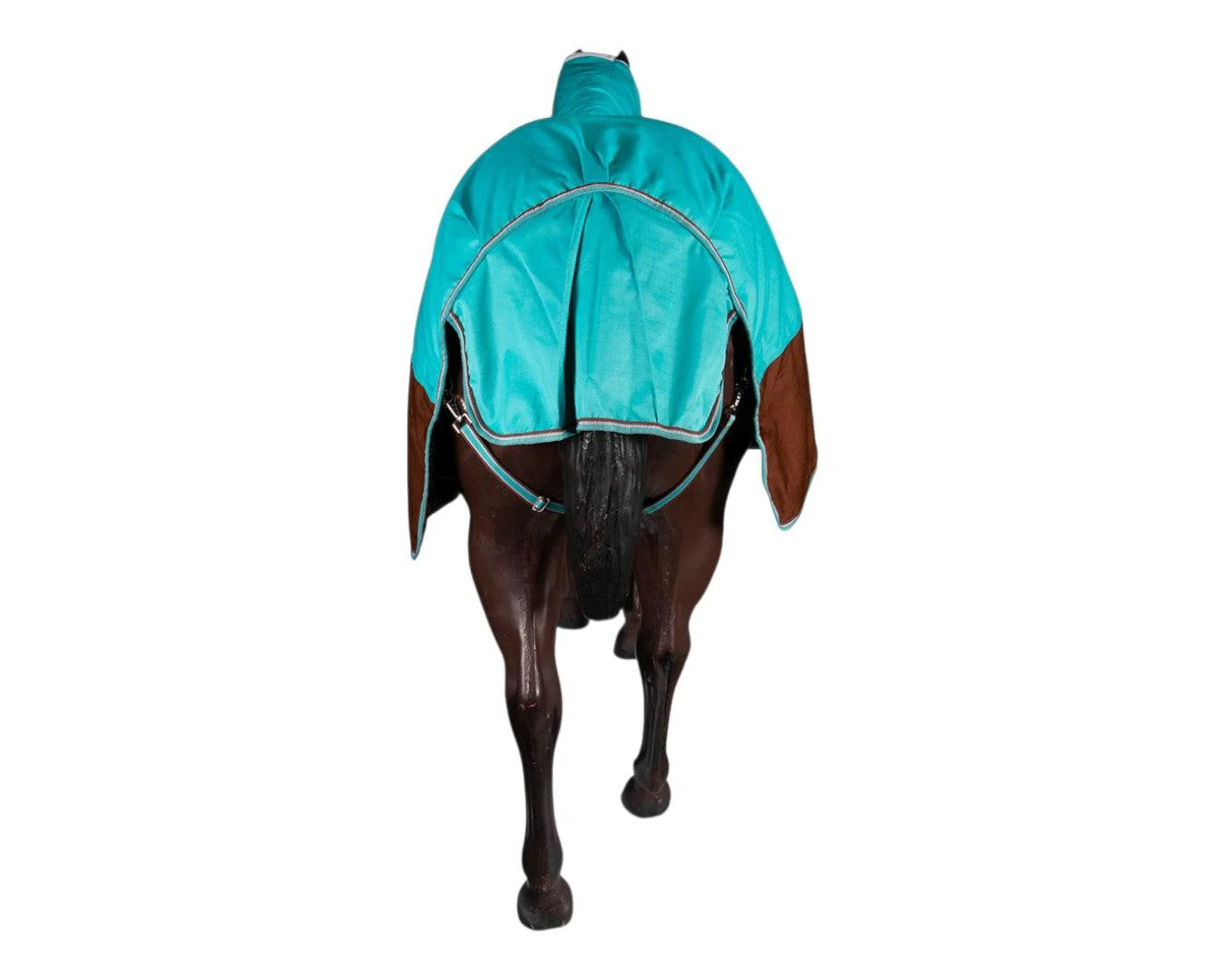 Conrad 1200D Horse Rug Combo - Turquoise & Chocolate - Image 6