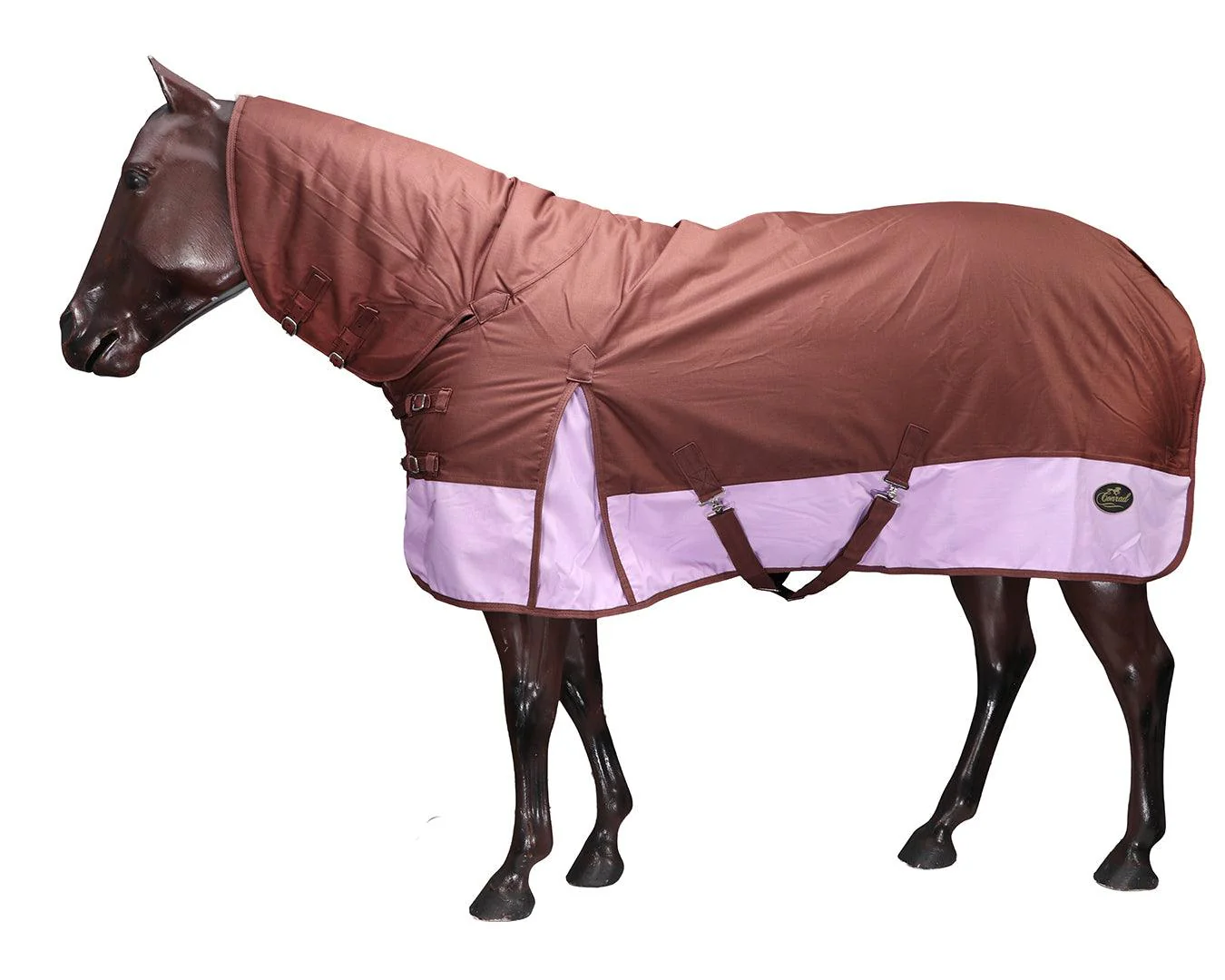 Conrad 1200D Horse Rug Combo - Chocolate & Lilac - Image 6