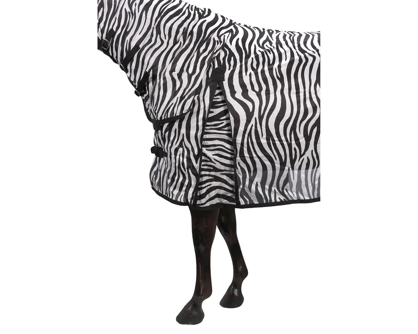 Horsemaster Fly Mesh Combo Rug - Zebra Print - Image 5