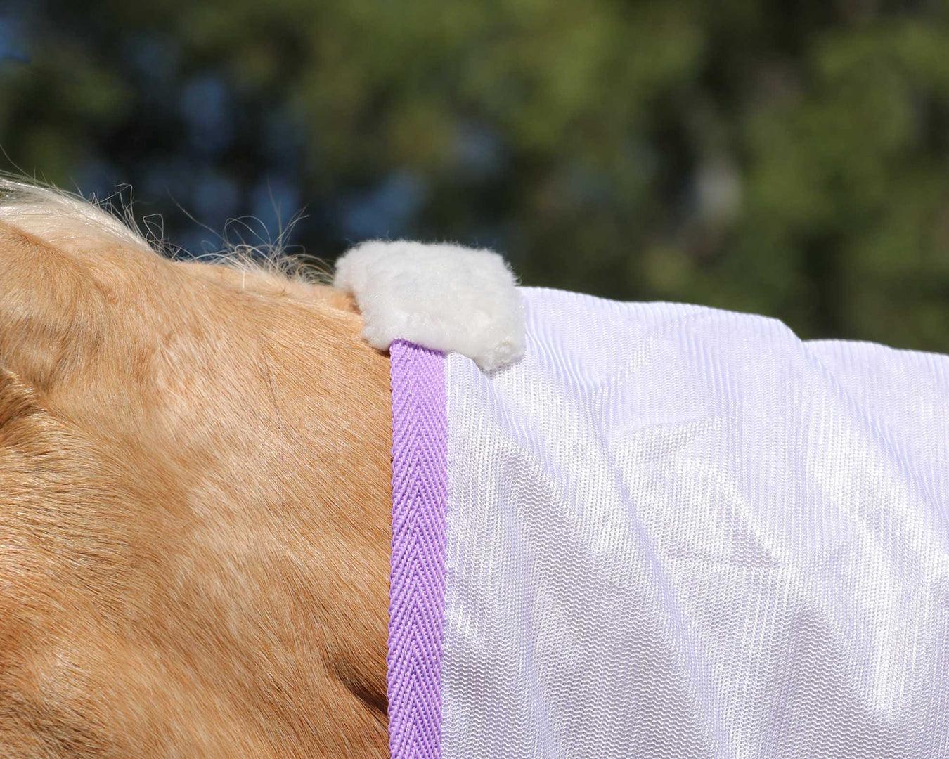 Conrad Fly Mesh Horse Rug Combo - White/Purple - Image 3