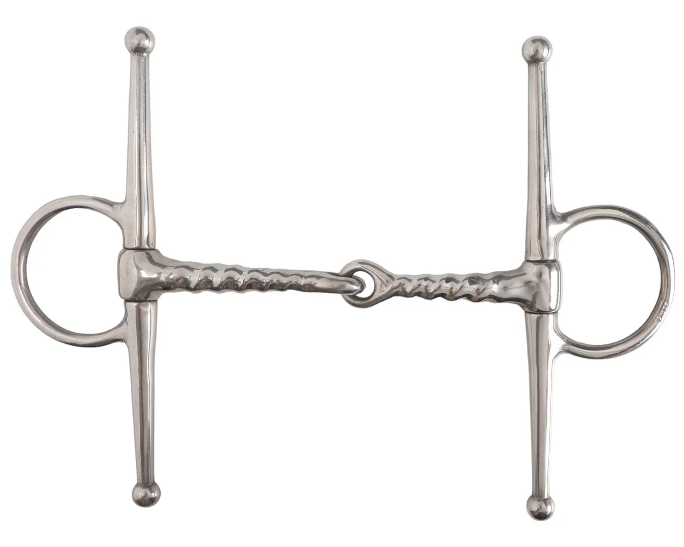 Corkscrew Mouth Eggbutt Bit w/Full Cheeks