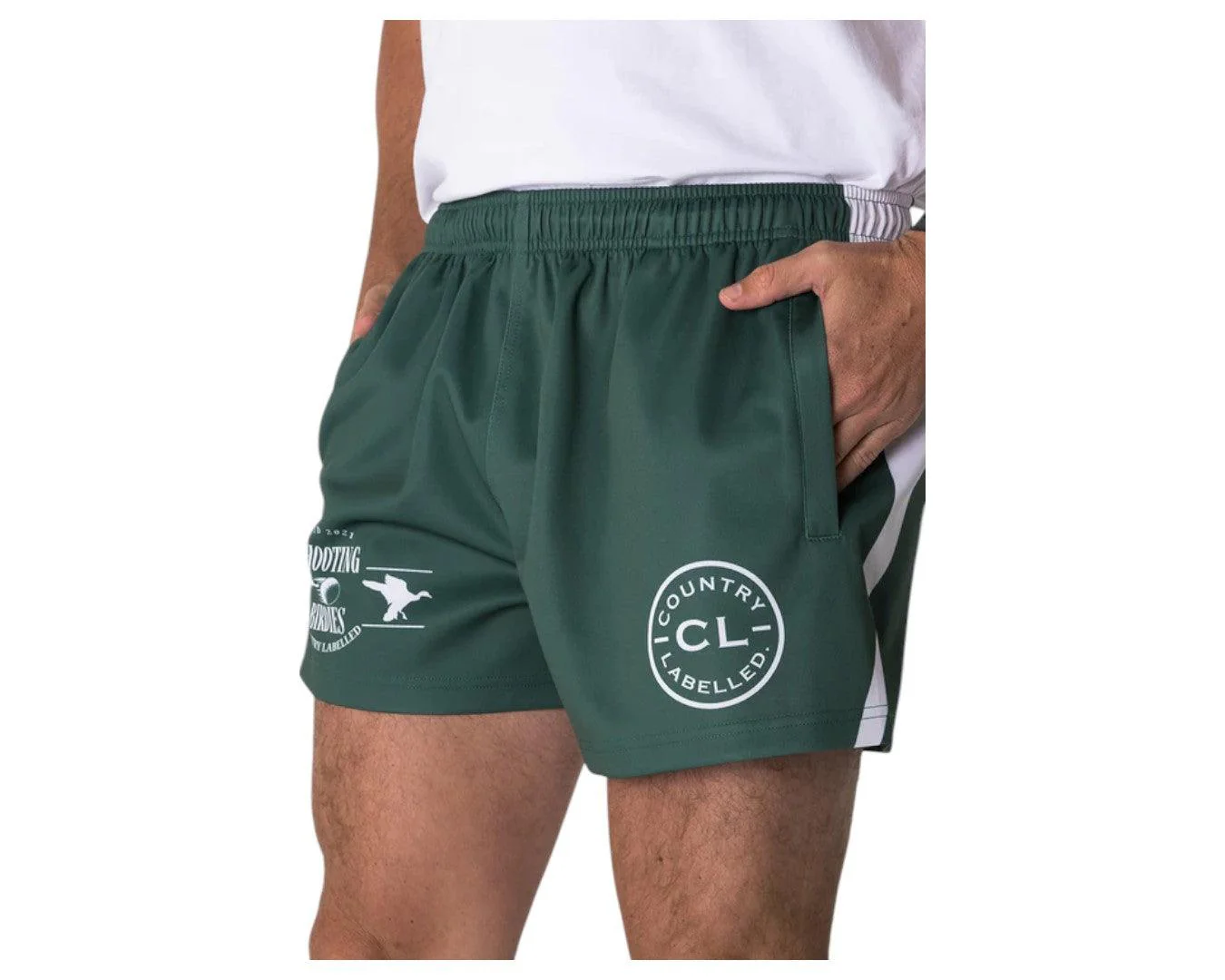 Country Labelled Footy Shorts - Shooting Birides - Image 2