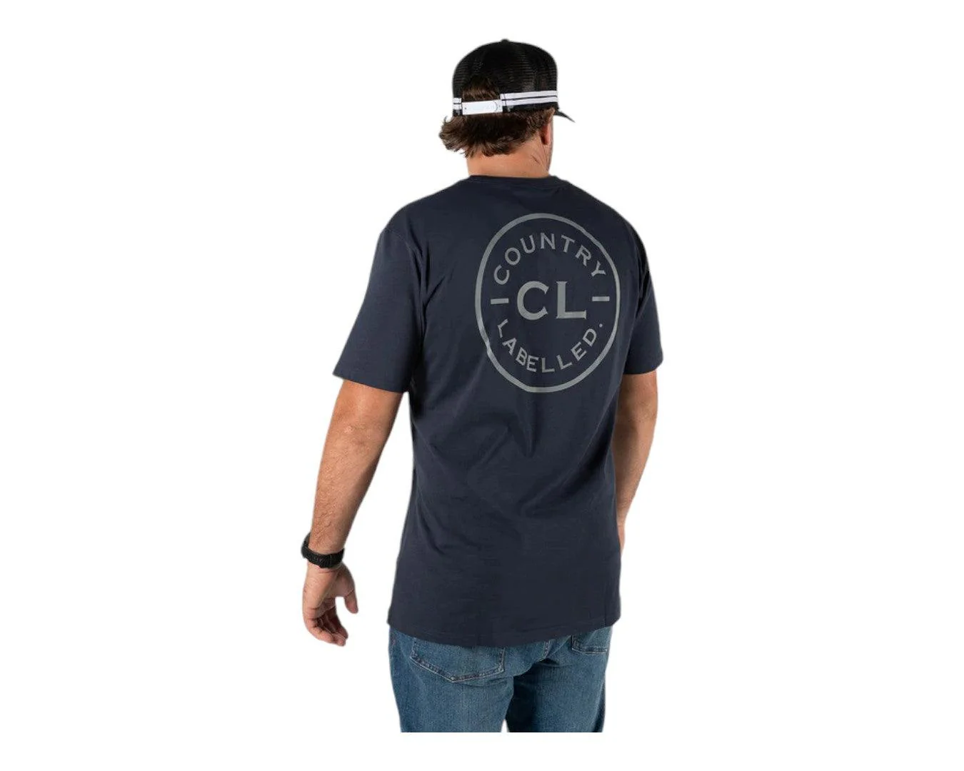 Country Labelled Mens Navy Classic Signature CL Tee - Image 2