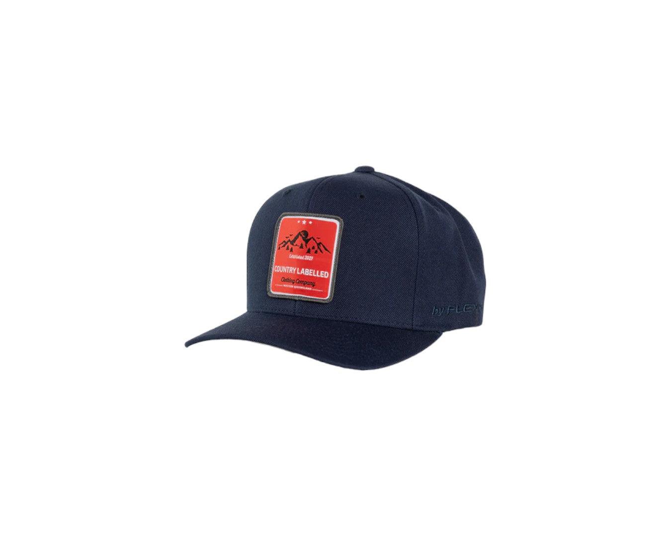 Country Labelled Mountain Cap - Navy/Red