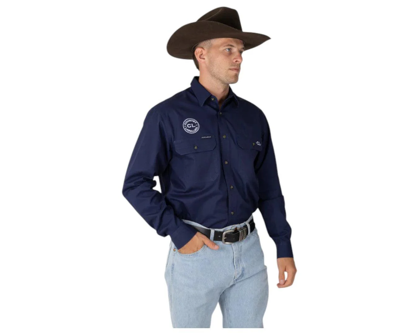 Country Labelled 'The Cattleman' Work Shirt