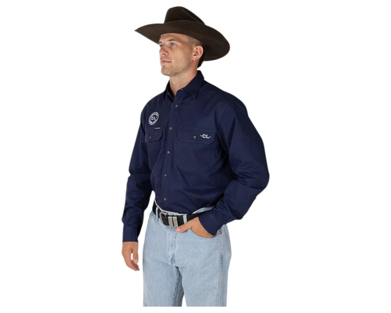 Country Labelled 'The Cattleman' Work Shirt - Image 2