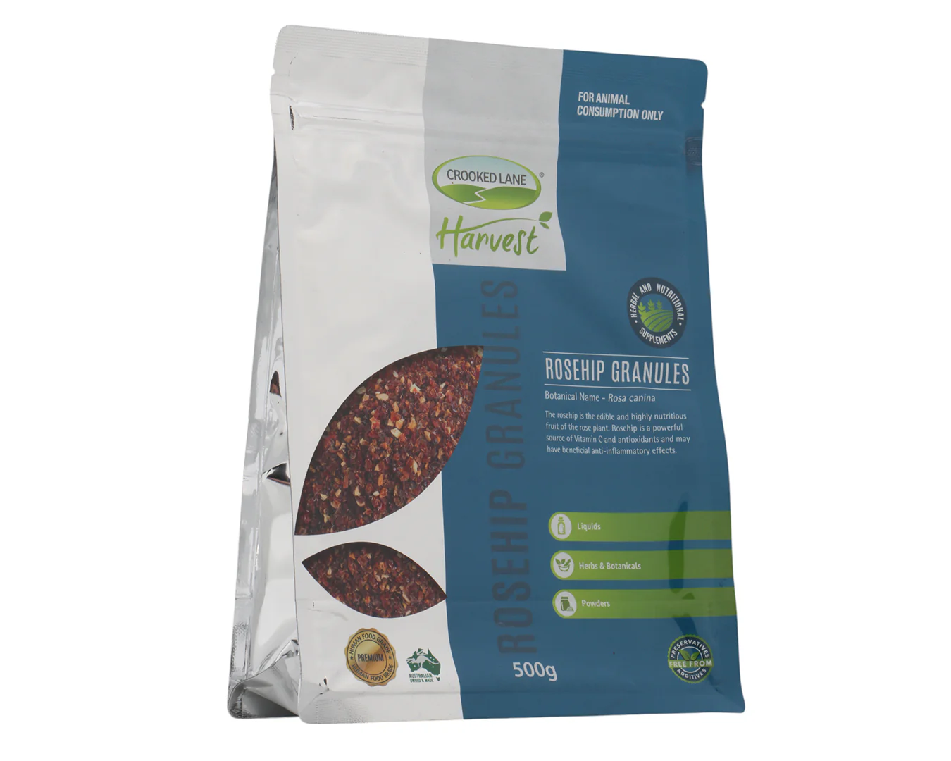 Crooked Lane Harvest Rosehip Granules 500G