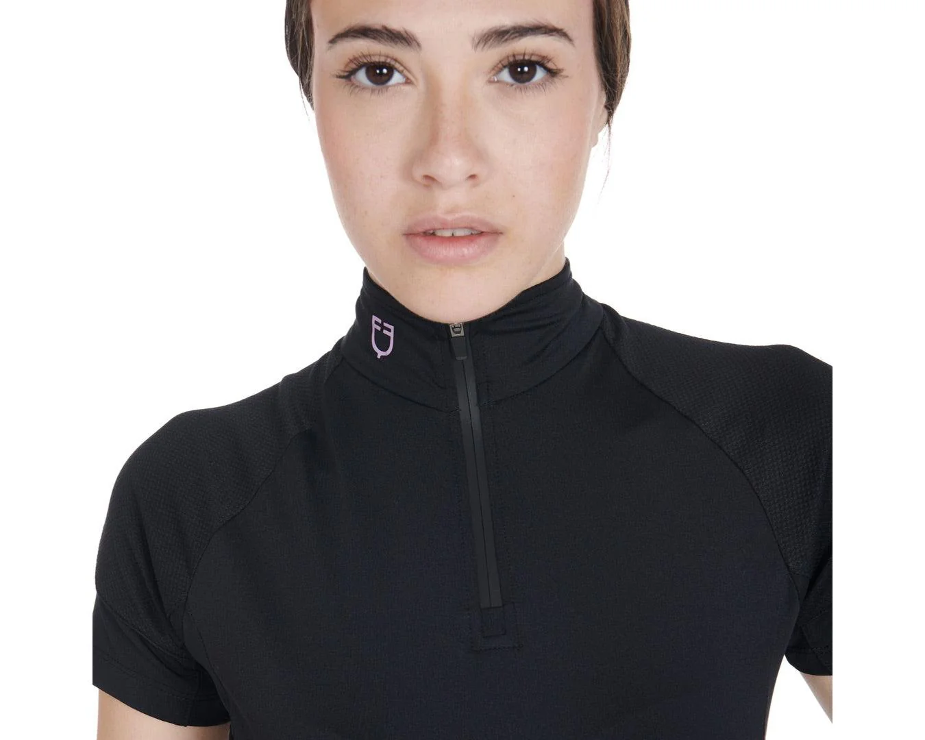 Equestro Ladies Base Layer Slim-fit Short Sleeve Top - Image 2