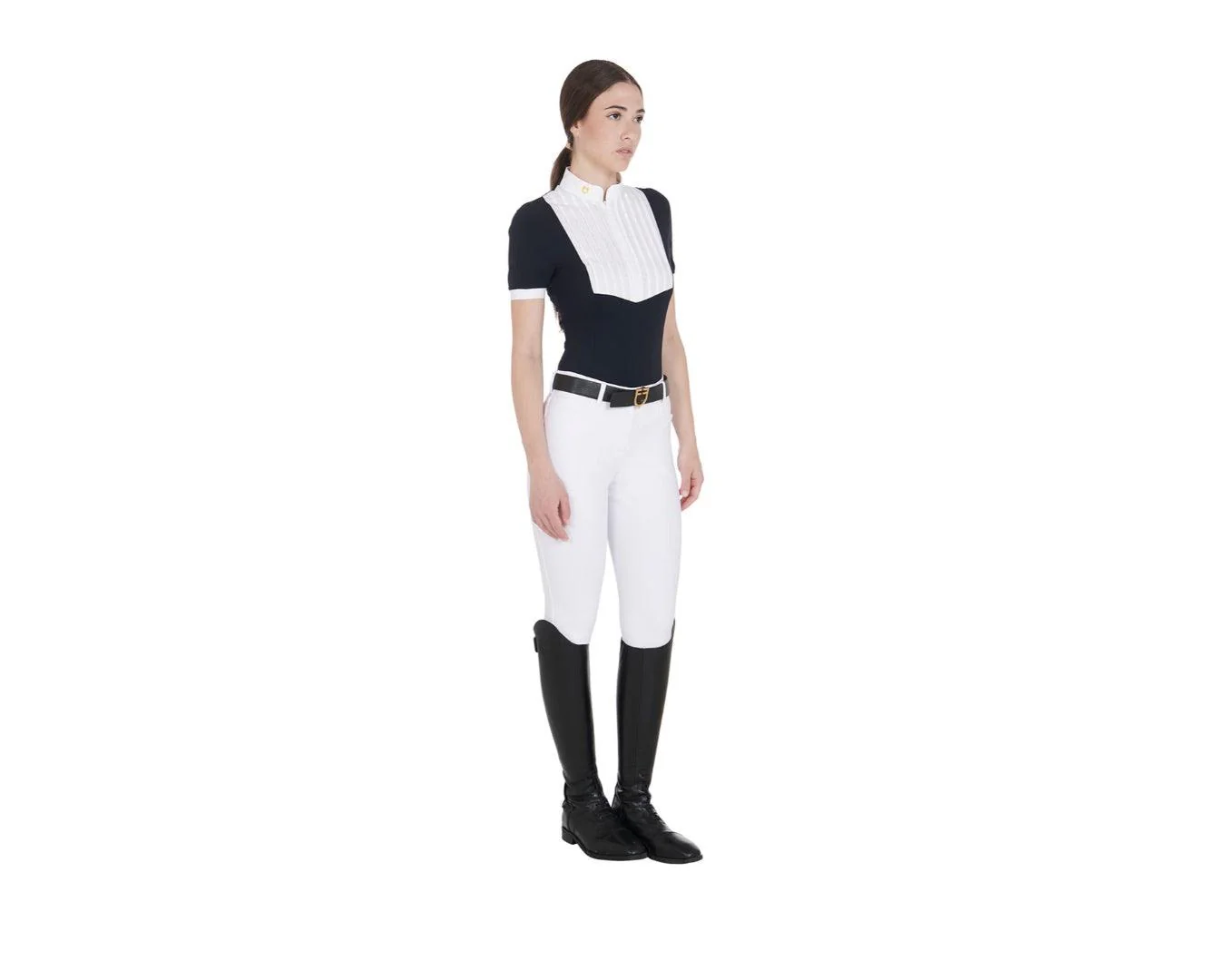 Equestro Ladies Polo Short Sleeve With Zipper - Image 10