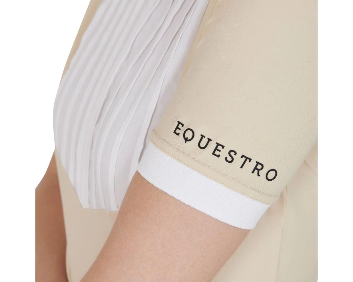 Equestro Ladies Polo Short Sleeve With Zipper - Image 3