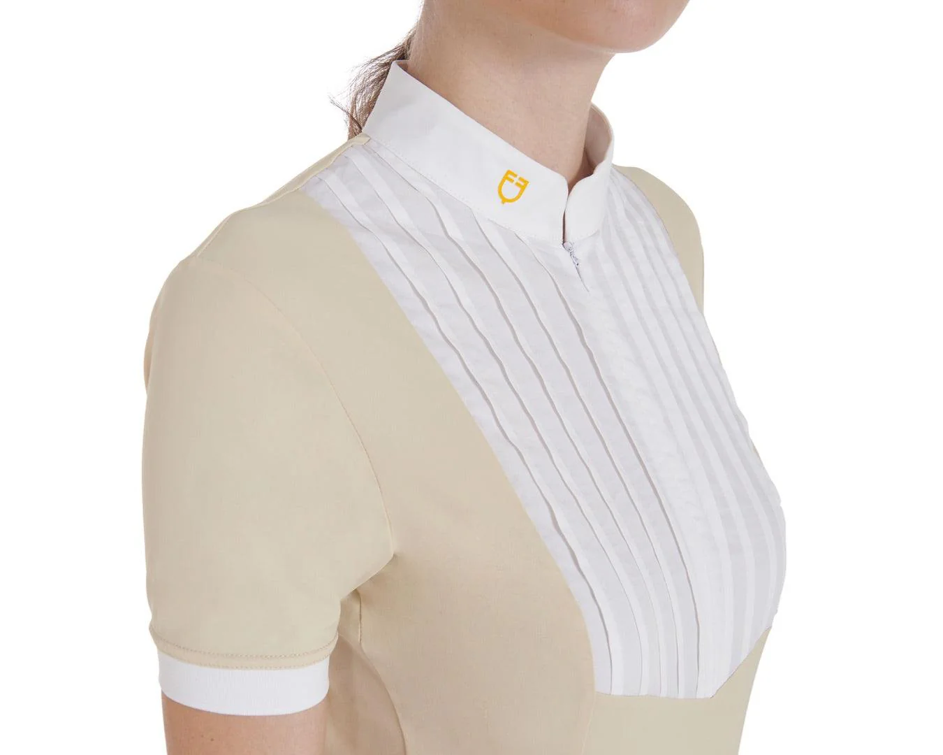 Equestro Ladies Polo Short Sleeve With Zipper - Image 4