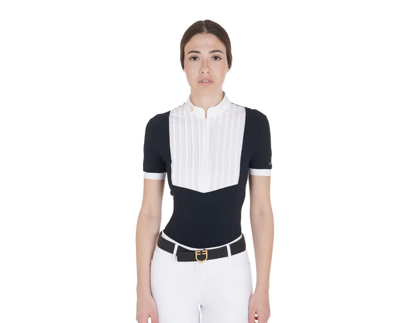Equestro Ladies Polo Short Sleeve With Zipper - Image 6
