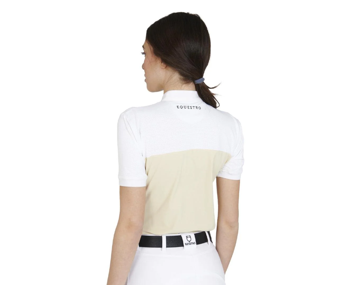 Equestro Ladies Polo Short Sleeve With Buttons - Image 2