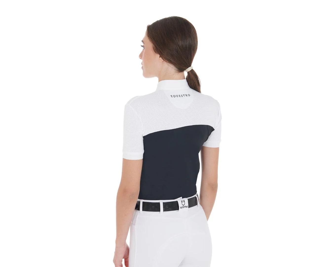 Equestro Ladies Polo Short Sleeve With Buttons - Image 6