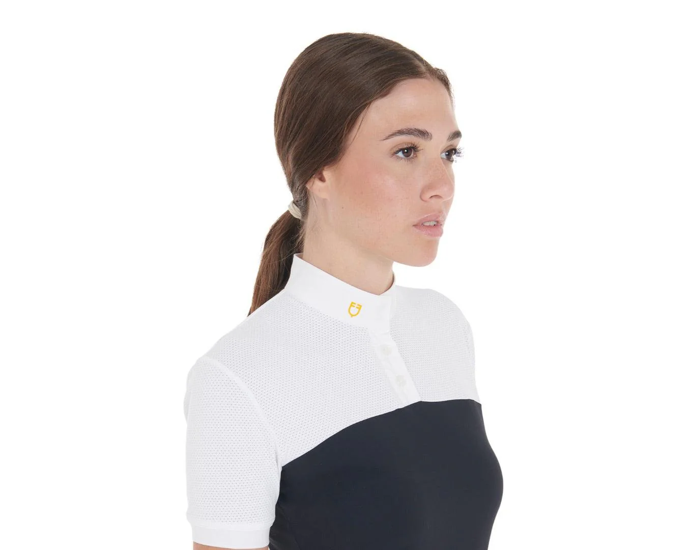 Equestro Ladies Polo Short Sleeve With Buttons - Image 7