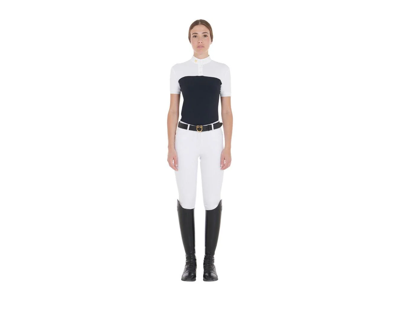 Equestro Ladies Polo Short Sleeve With Buttons - Image 8