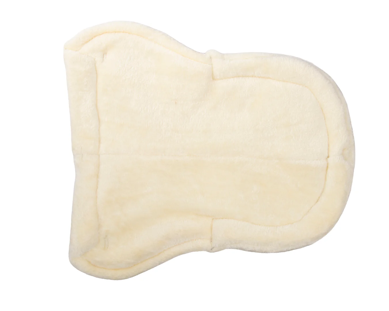 Show Master Fleece Half Numnah - Black with Natural Fleece - Image 4