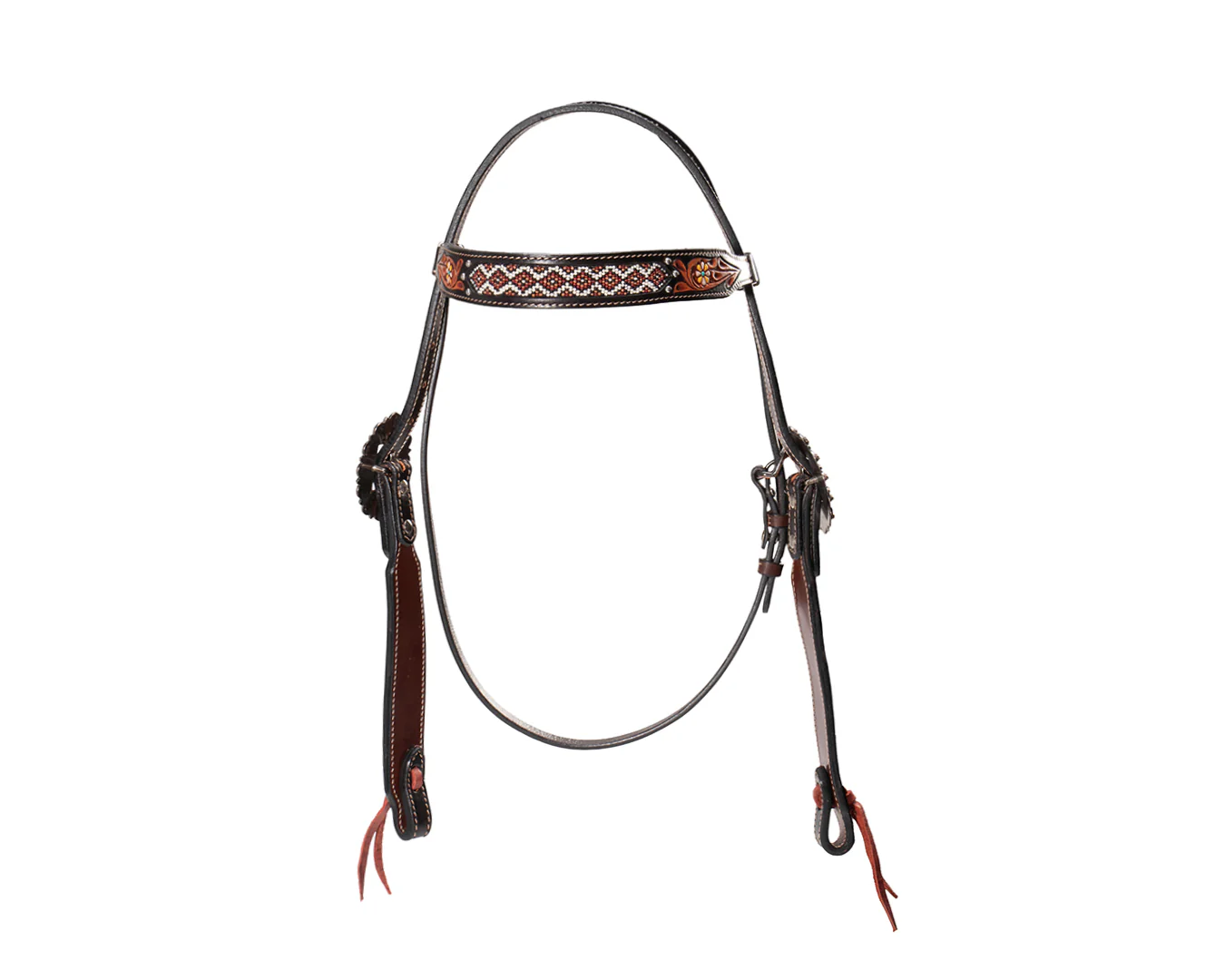Fort Worth Antique Beaded Headstall - Image 3