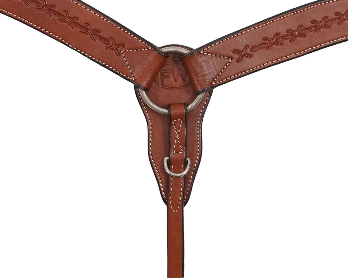 Fort Worth Barbed Wire Series Breastcollar Chestnut - Image 2