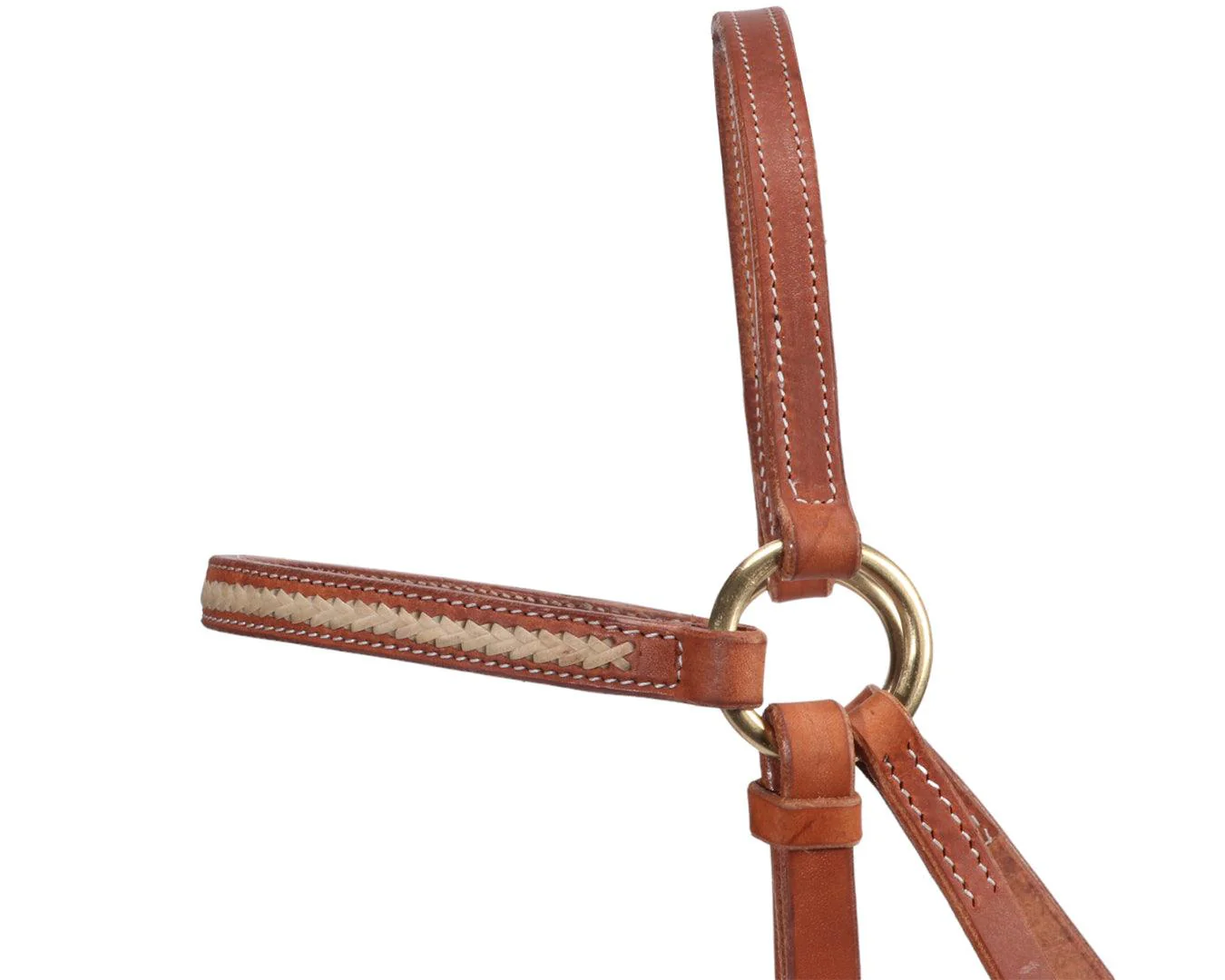Fort Worth Barcoo Bridle w/Natural Rawhide 5/8" - Image 3