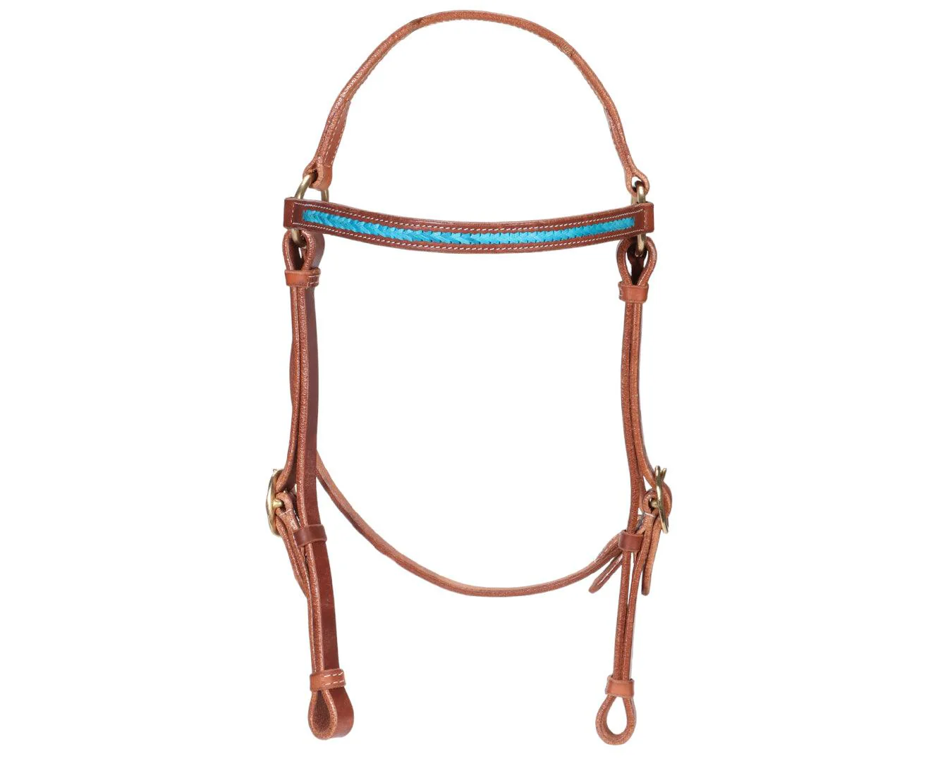Fort Worth Barcoo Bridle w/Turquoise 3/4" - Image 3