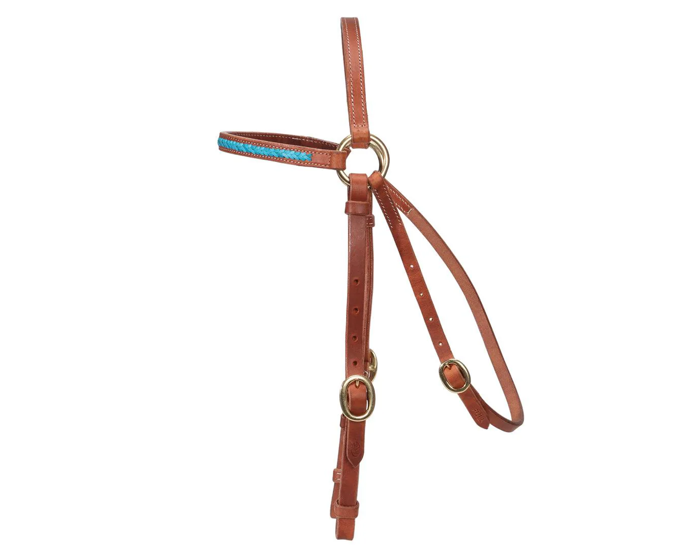 Fort Worth Barcoo Bridle with Turquoise 5/8" - Image 2